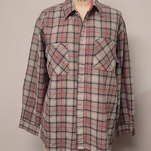 John Blair vintage plaid flannel shirt.  Size L